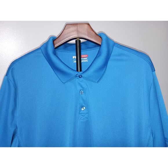 FILA Golf Athletic Fit , Royal Blue Short Sleeve Polo Shirt, Men Size L - Picture 3 of 4